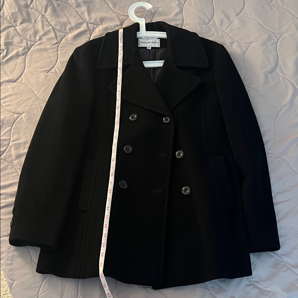 Chic Black Peacoat by Charles Klein